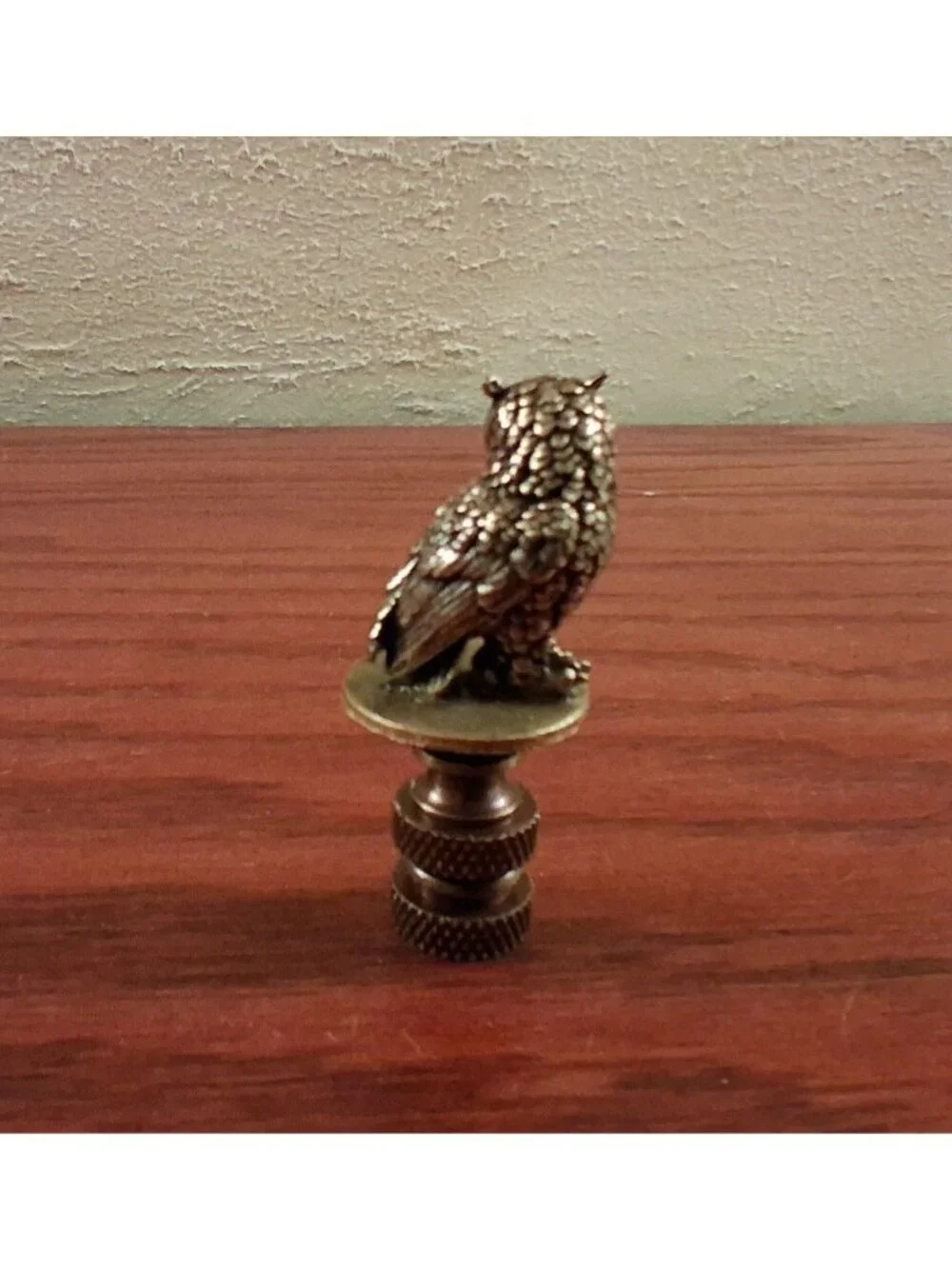 Owl Bird Lamp Finial Shade Topper Retro Detailed Brass Farmhouse